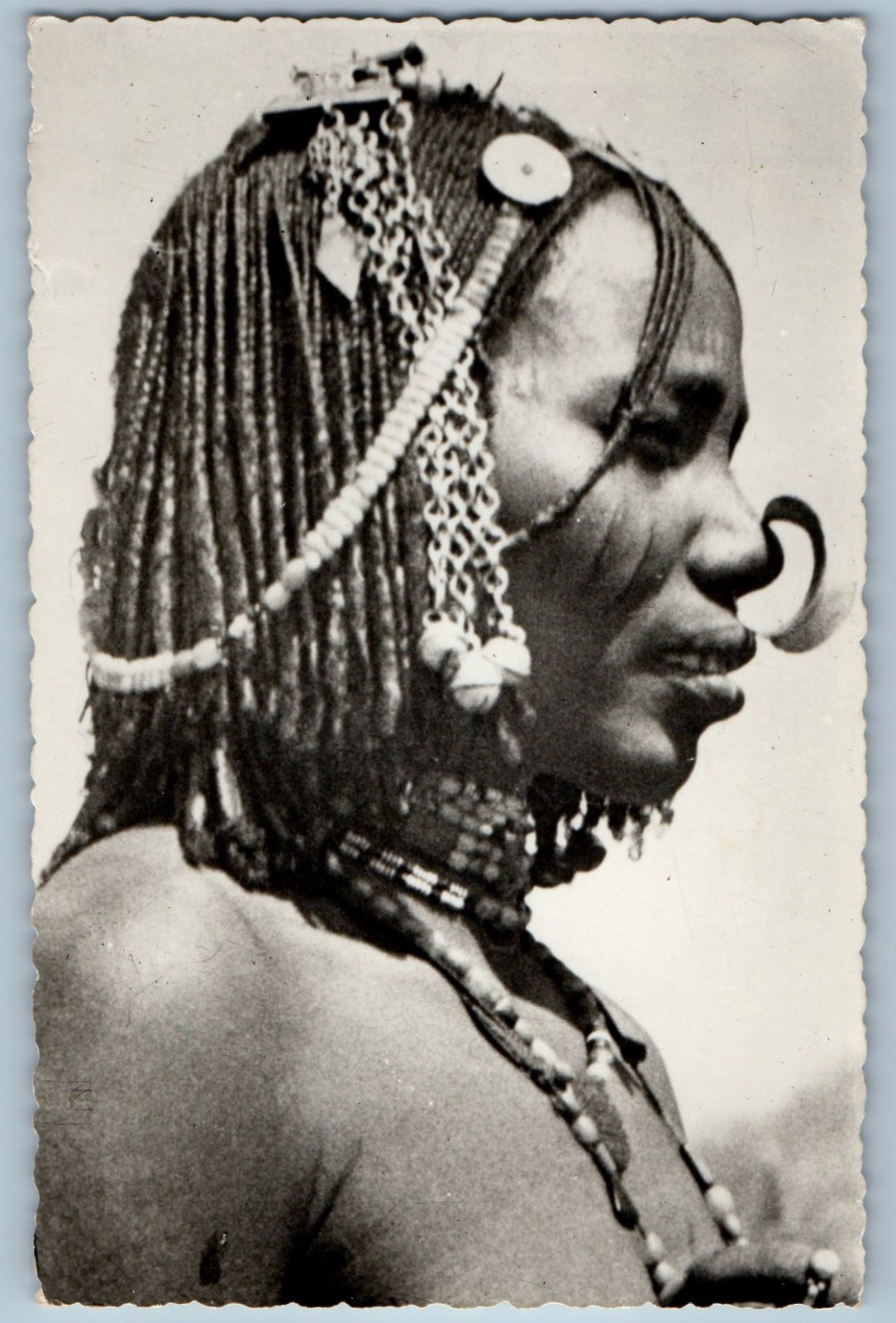 Ethiopia Postcard Ethiopian People Cunama c1950\'s Vintage RPPC Photo