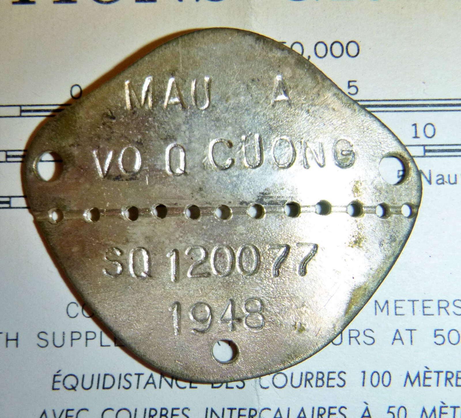 1948 FRENCH FOREIGN LEGION - Indochina War - DOG TAG # 120 077 - VIETNAM - 2514