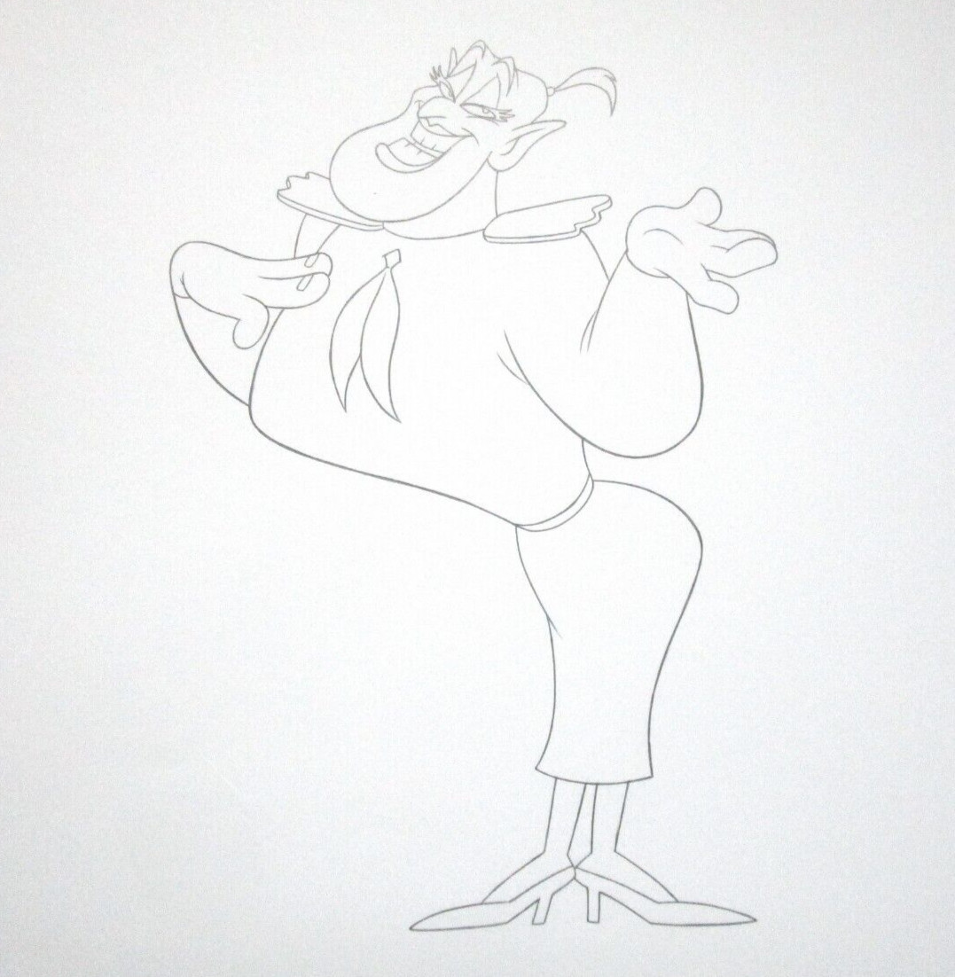 ALADDIN 1990s WALT DISNEY ORIGINAL PRODUCTION CONCEPT cel drag PUBLICITY DRAWING