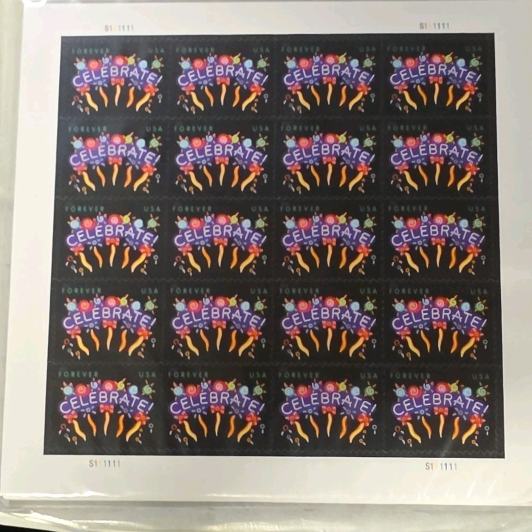 20 FOREVER FIRST CLASS LETTER STAMPS CELEBRATE MNH 2011 BOOK PANE BIRTHDAY PARTY