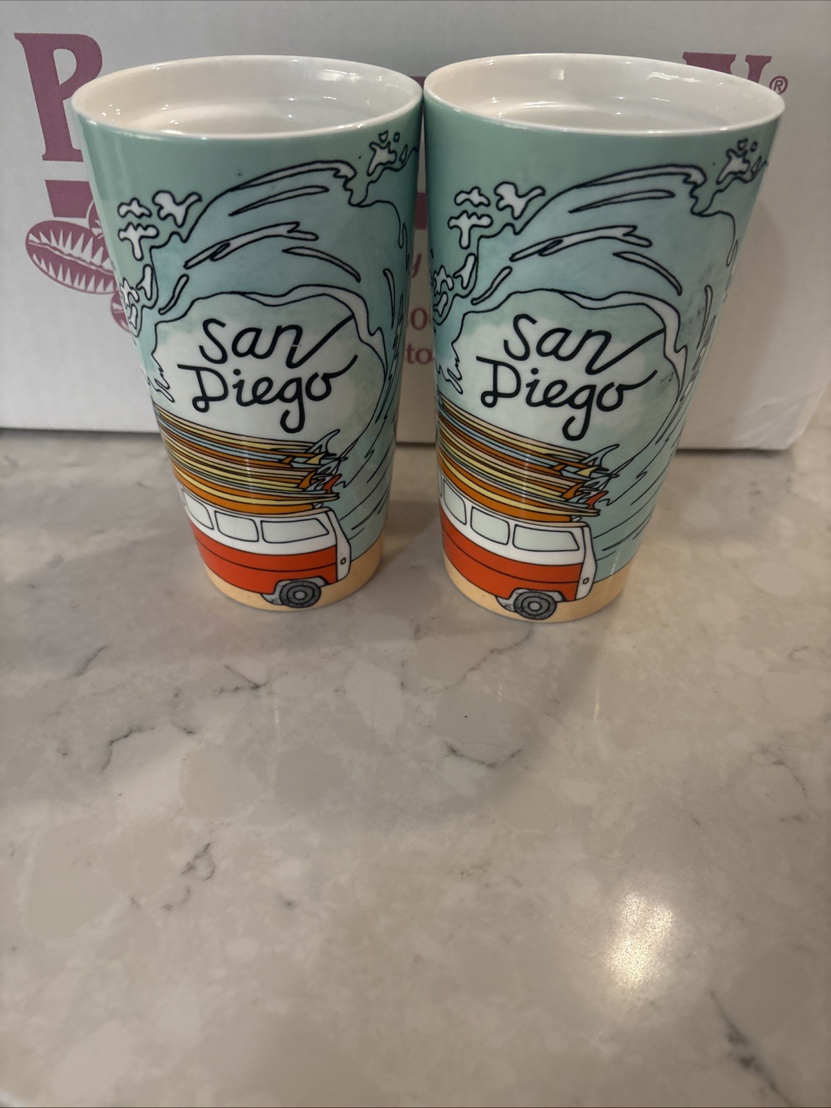 Two Starbucks San Diego  Mugs No Covers