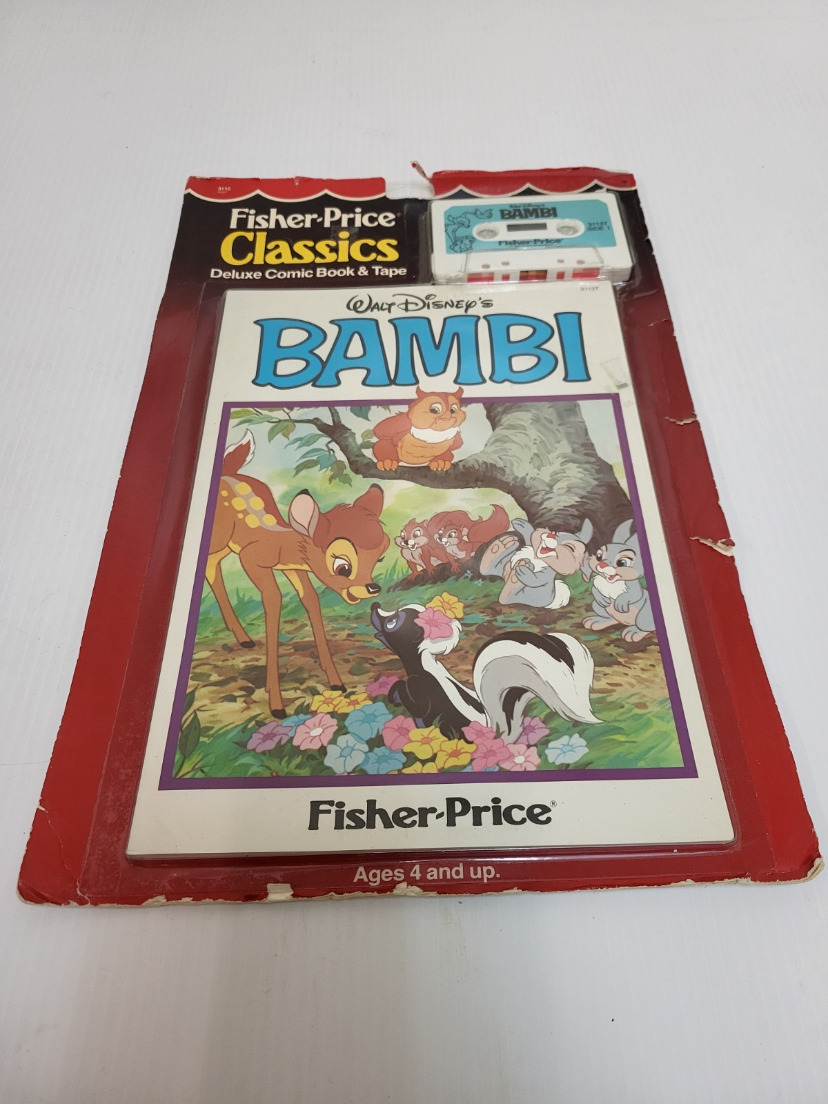 1985 Fisher Price Bambi Classic Comic Book And Tape - Walt Disney\'s