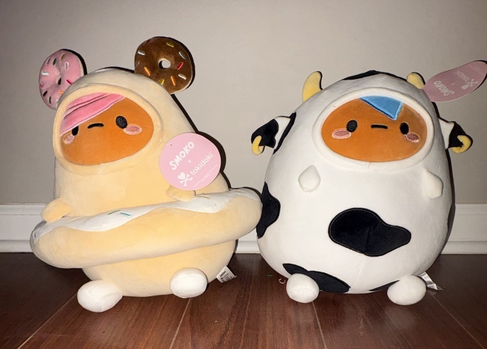 Smoko x Tokidoki Donutella & Cow Tayto Potato Plush Set 12” NWT Retired
