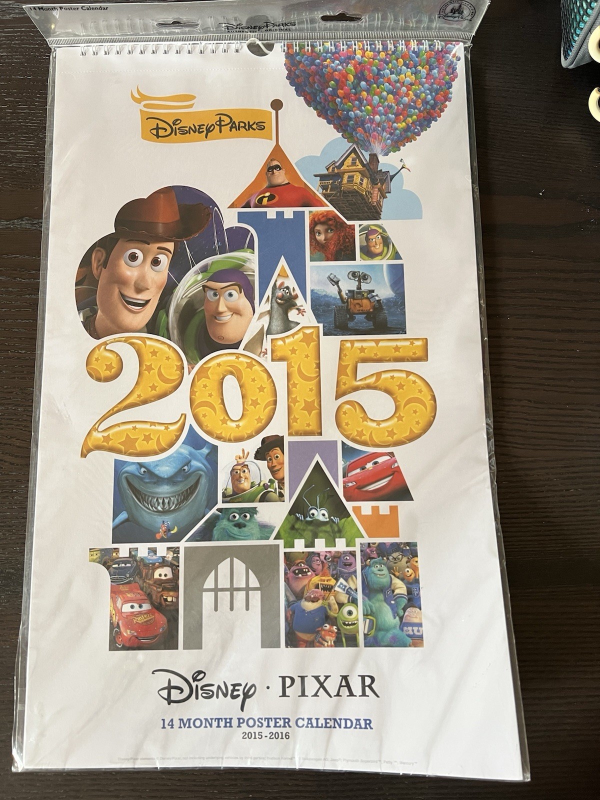 2015 Disney Pixar 14 Month Movie Poster Calendar