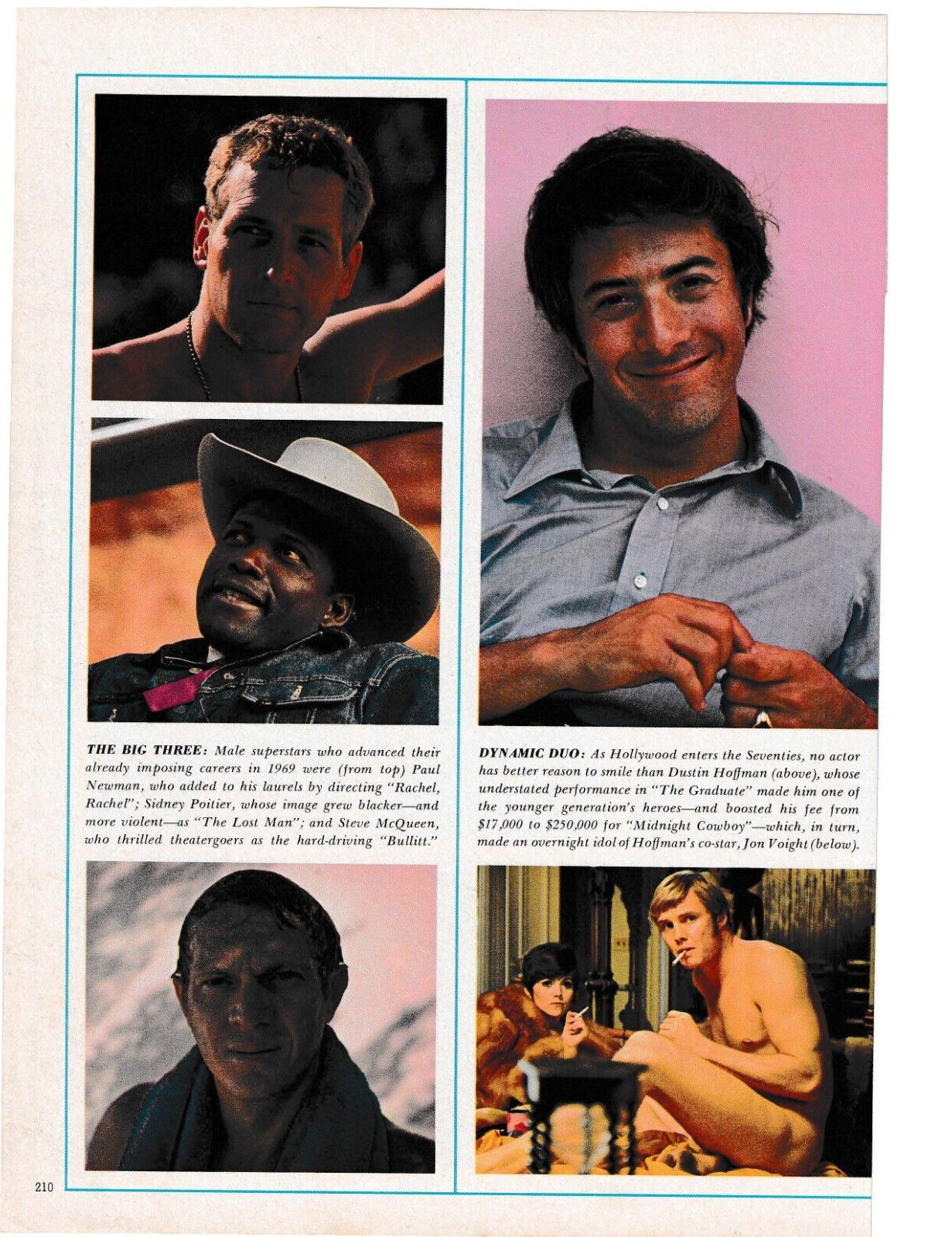 Leading Men & Ladies Clint Eastwood, Steve Mc Queen & more Dec 1969 Playboy 