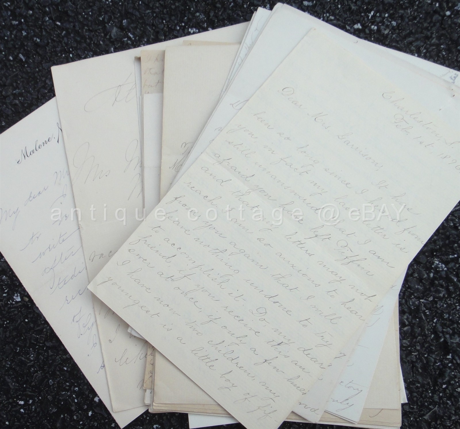 LOT 1890s antique 18 LETTERS thurmont md WILBERT GARRISON love MARY WISSLER 