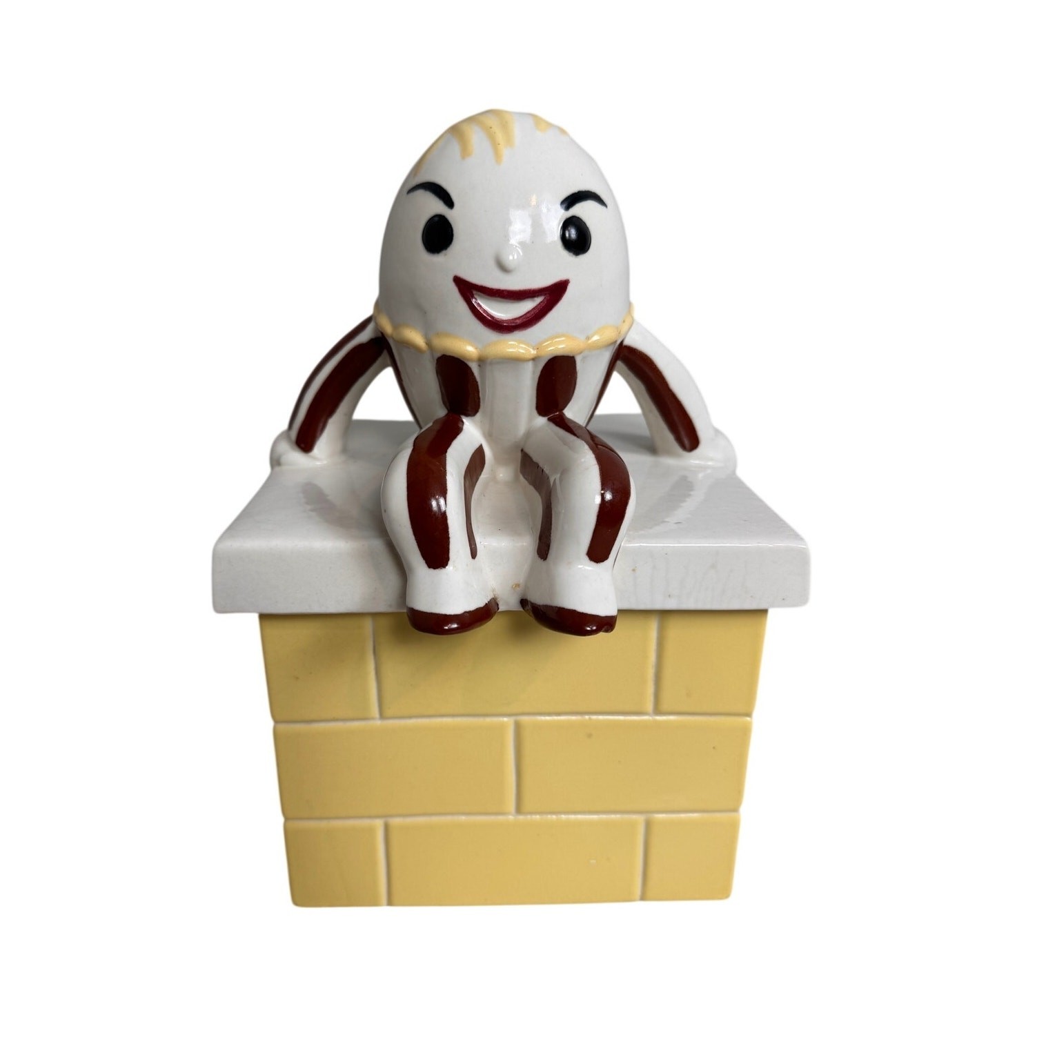 Vintage Abingdon Pottery USA Humpty Dumpty cookie jar 1940s ceramic collectable