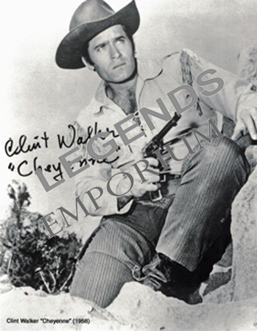 CHEYENNE - Clint Walker Autographed  8