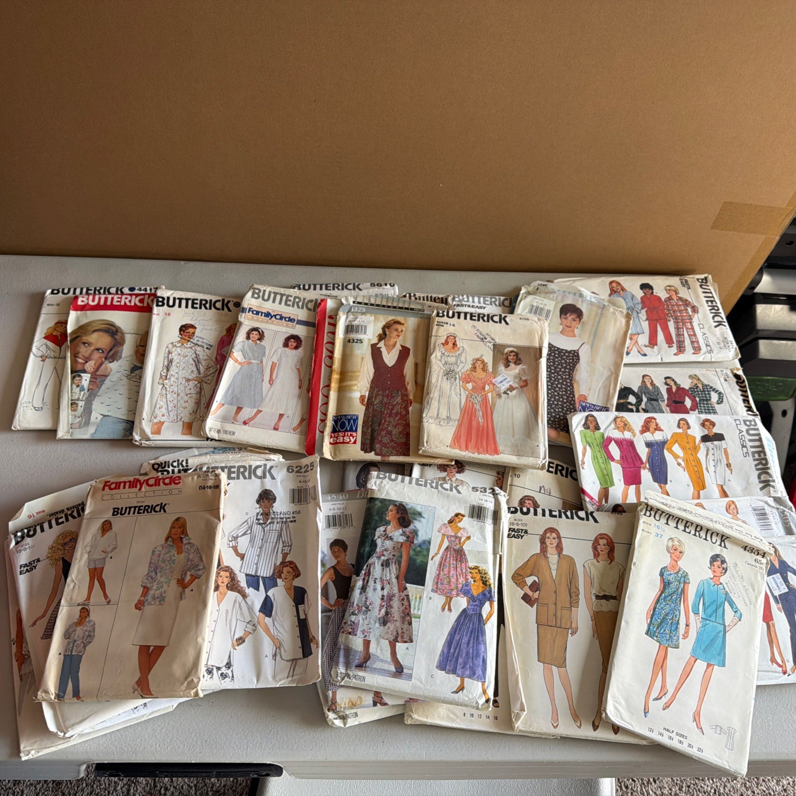 Lot of 35 Vintage Sewing Patterns Butterick 1950’s-90’s