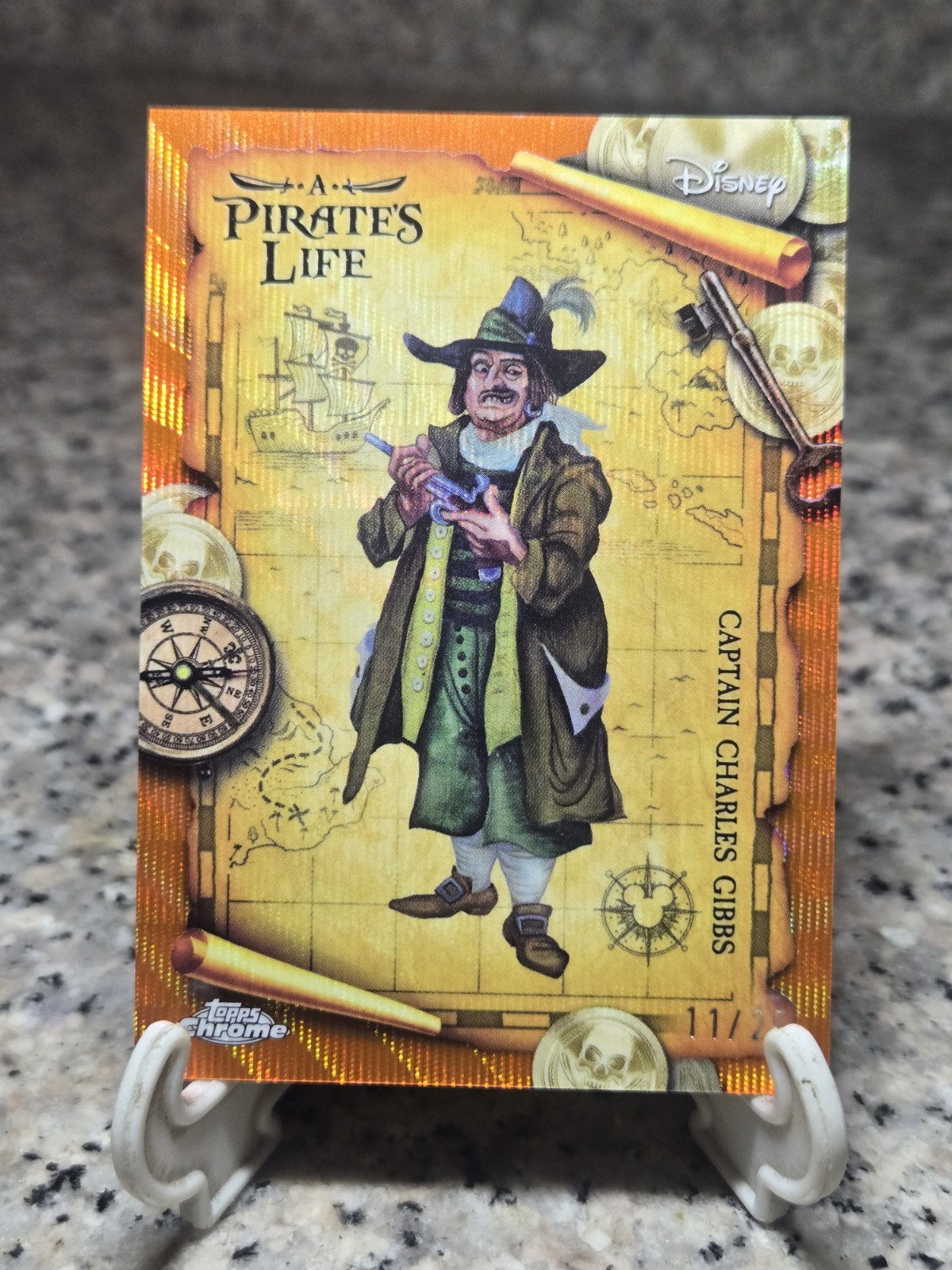 🏴☠️2025 Topps Disneyland 70th Anniversary A Pirates Life Orange /25 🏴☠️2025 Topps Disneyland 70th Anniversary A Pirates Life Orange /25