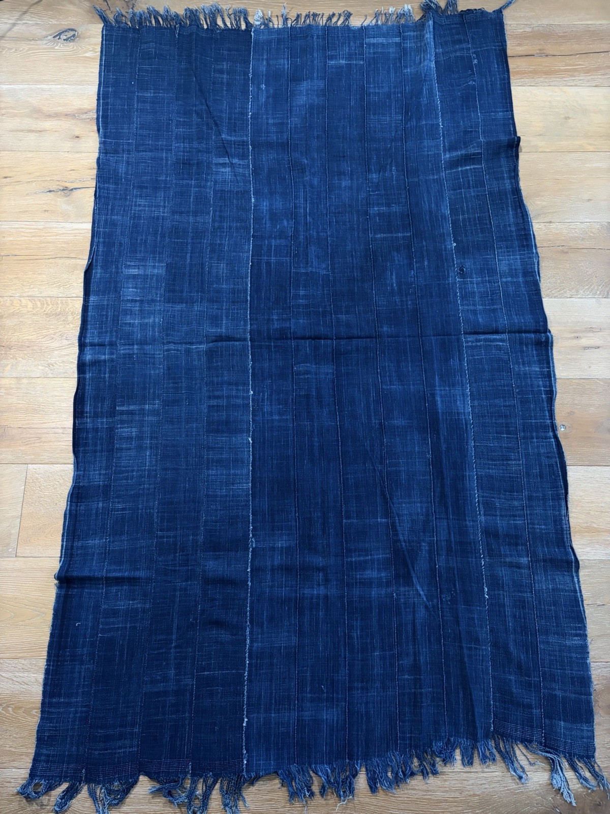 Vintage African Indigo Denim Mossi Mudcloth 68” L x 41\