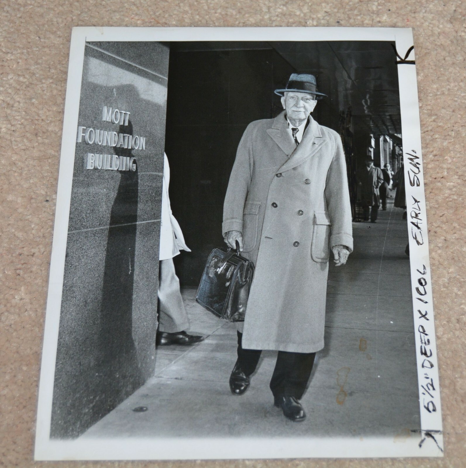 ORIGINAL FOUNDER GENERAL MOTORS PHOTO CHARLES MOTT FLINT MICHIGAN VINTAGE RARE