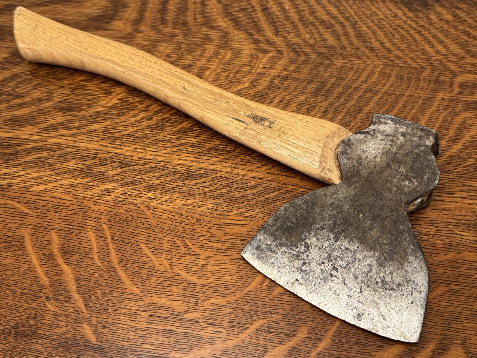 Antique Hewing Broad Hatchet Vintage Single Bevel Carpenter Axe Primitive Tool