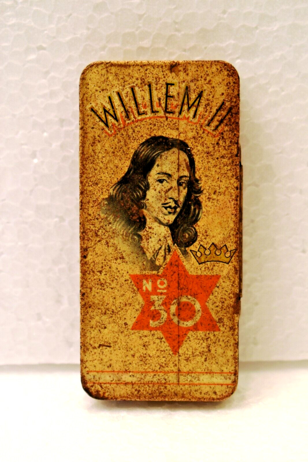Vintage Willem II No 30 Cigarillos Tin Holland Tobacciana Cigarette Box 3.5 In\