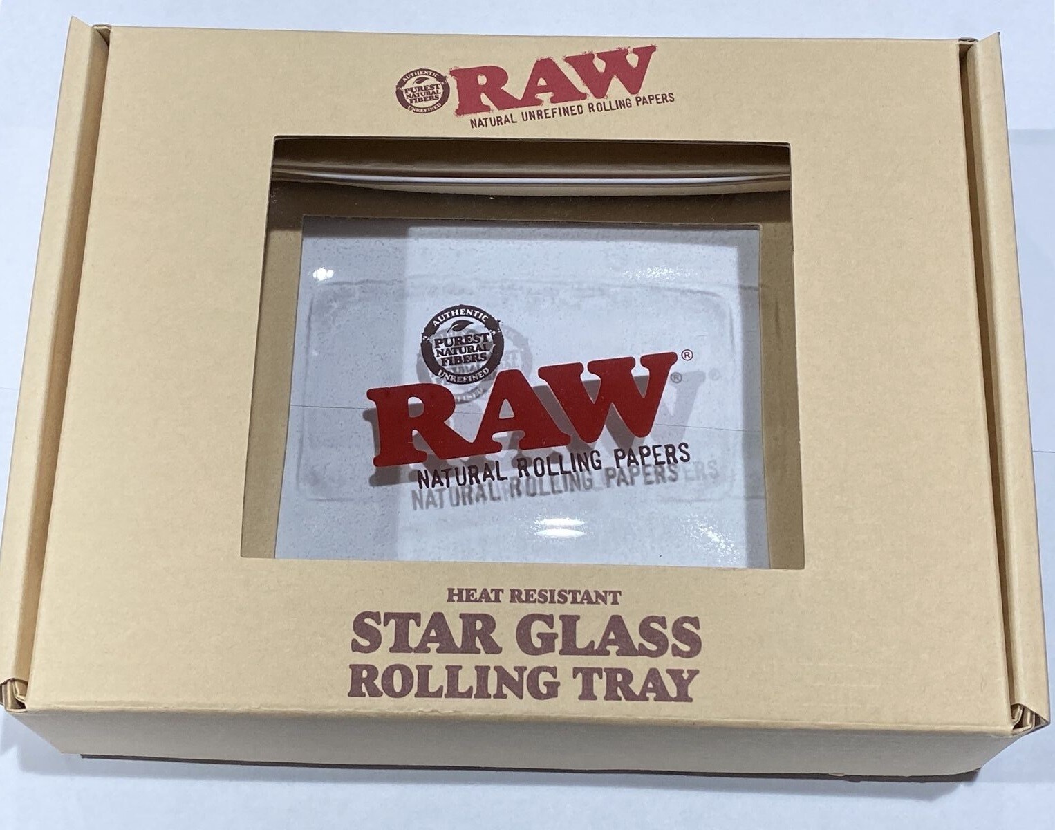 RAW Rolling Papers STAR GLASS ROLLING TRAY - Limited Edition - SIZE: 6\