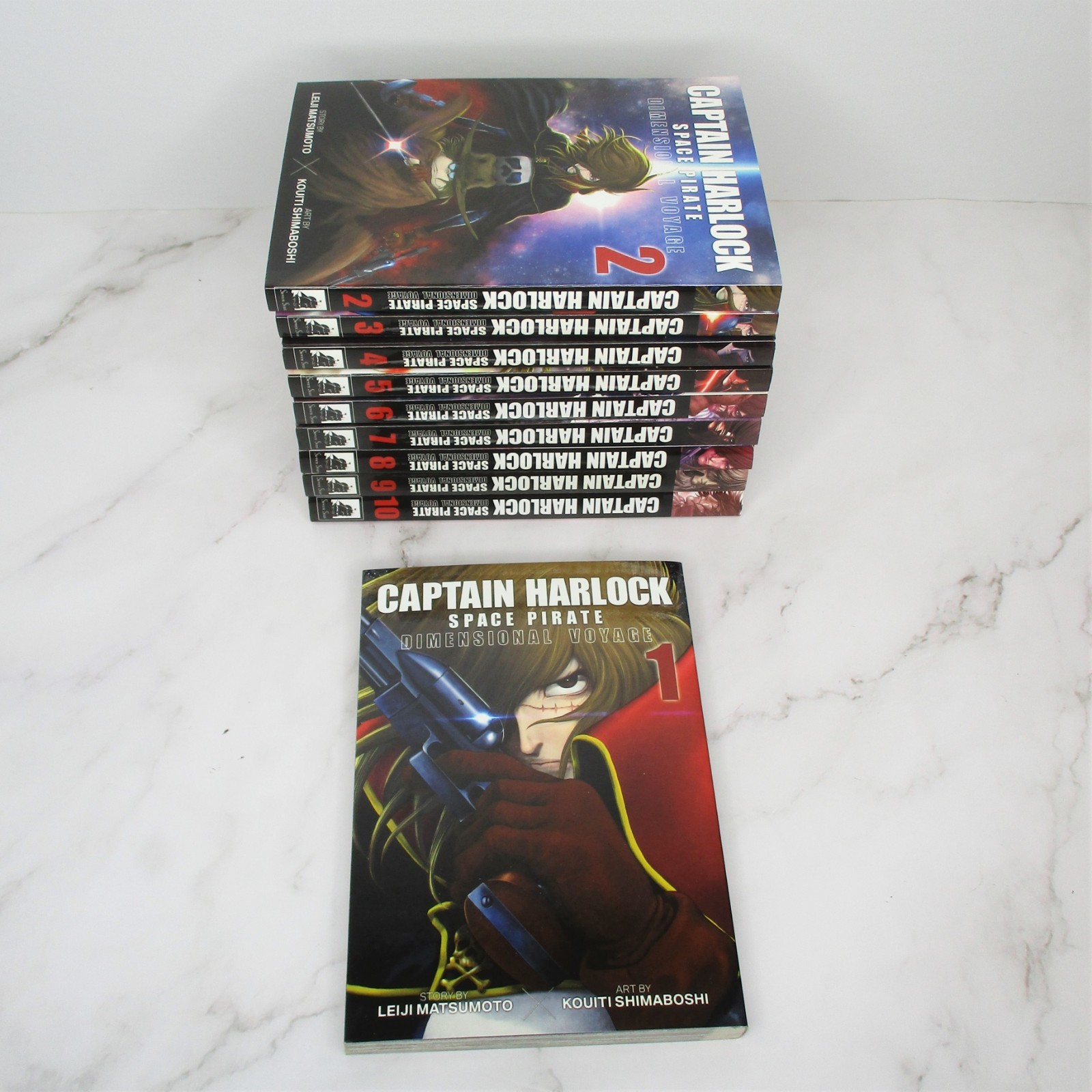 Captain Harlock Space Pirate Dimensional Voyage Manga Complete Vol 1-10 English