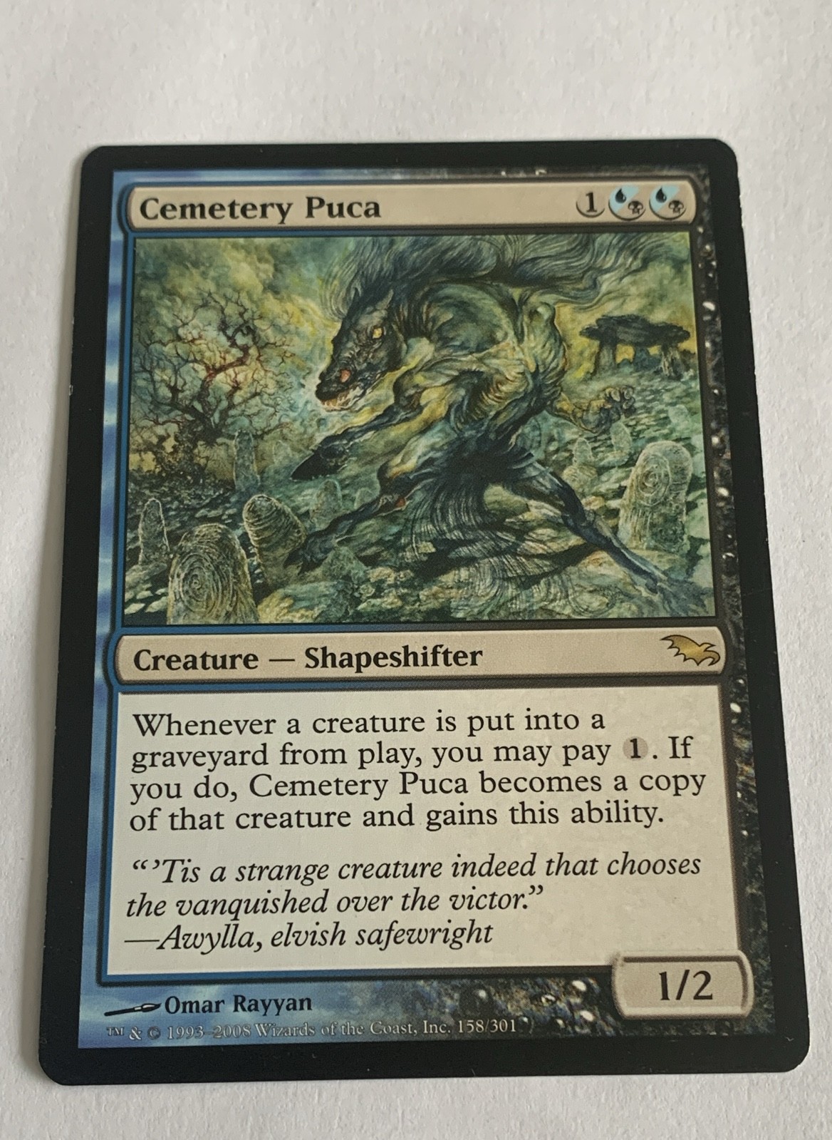 MTG Cemetery Puca Shadowmoor Rare 158/301 Blue Black Creature Copy EDH NM⁠ Magic