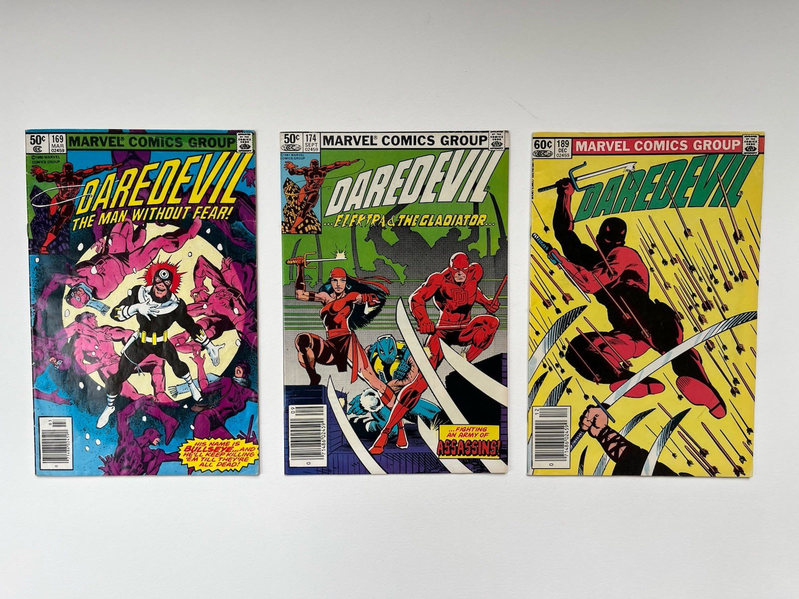 Daredevil Frank Miller Lot 🔑 #169 #174 #189 1st App The Hand Marvel Comics 1981