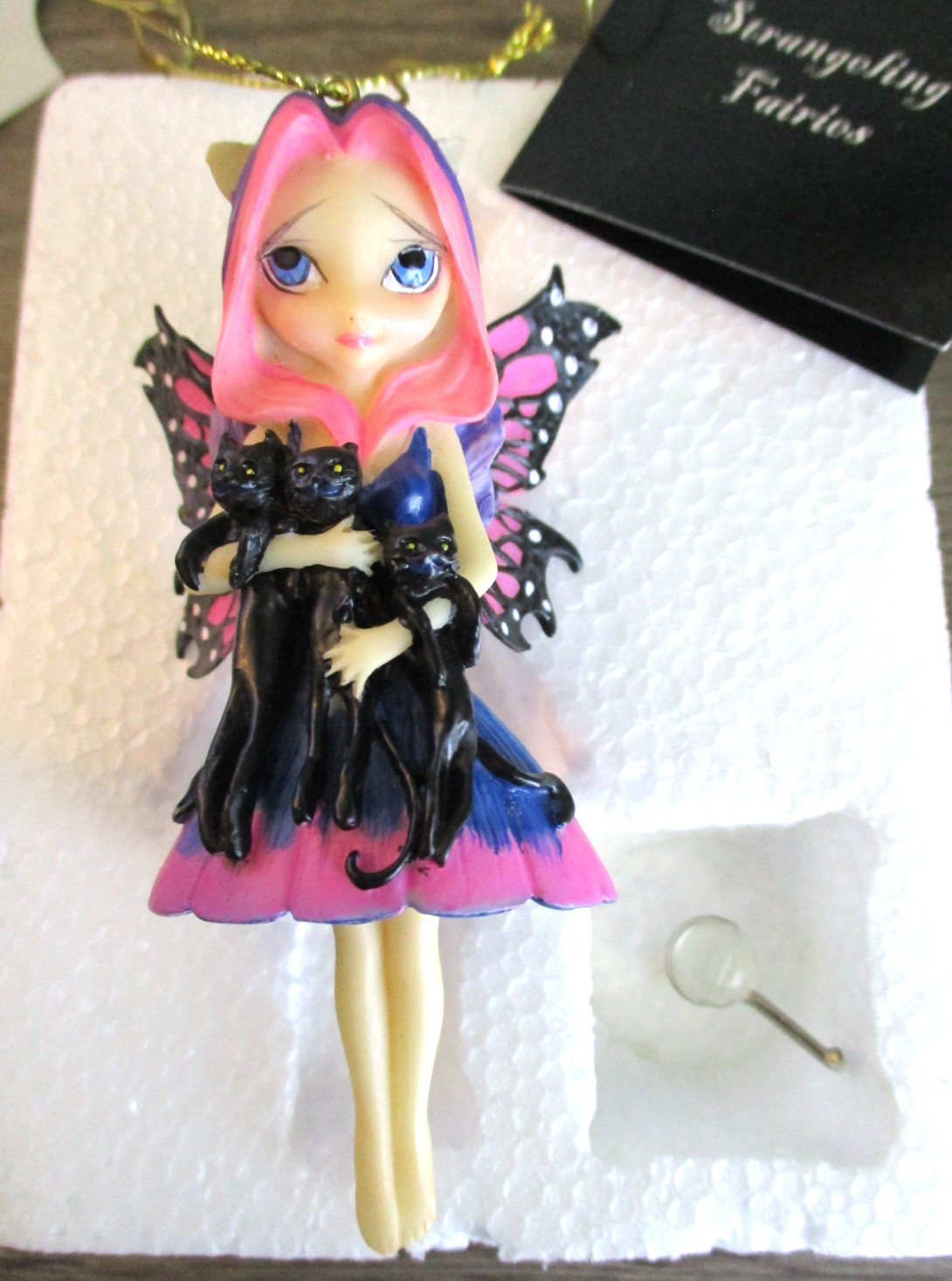 2007 Jasmine Becket Griffith My Three Kitties Strangeling Fairies Ornament