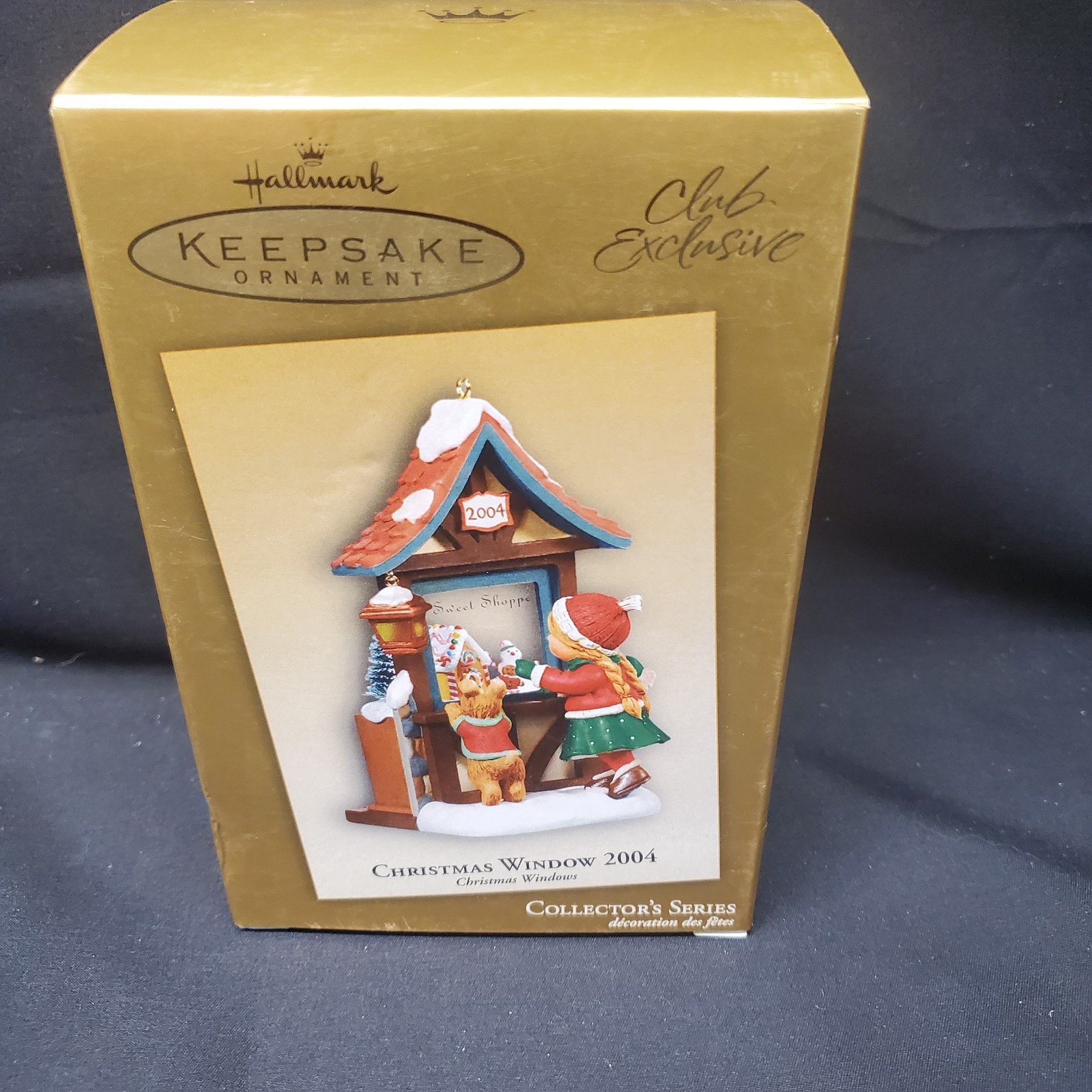 2004 Hallmark Keepsake Christmas Window Ornament Sweet Shoppe Club Exclusive NIB