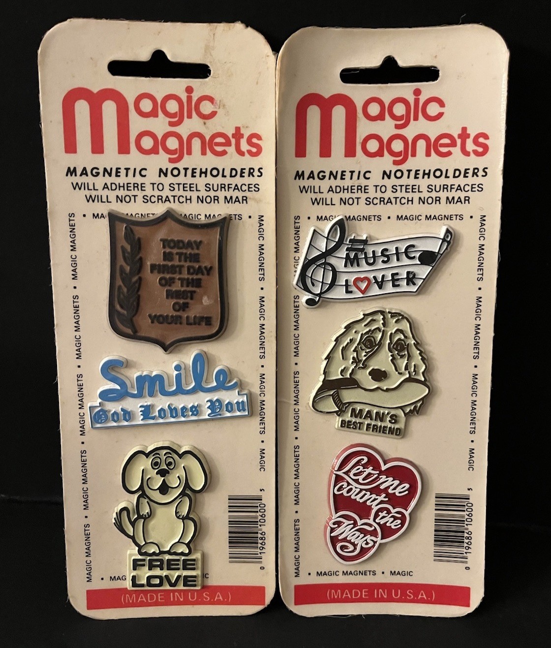 New Old Stock Vintage Magic Magnets 1970’s Sealed Packages