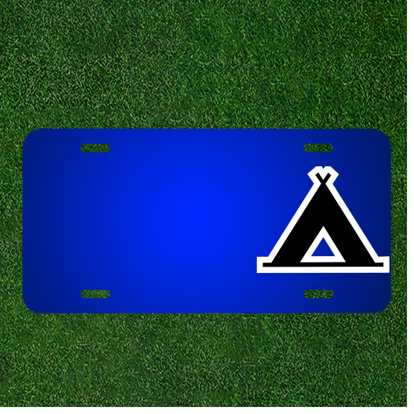 Custom Personalized License Plate With Add Names To Tepee Camping Map Poi