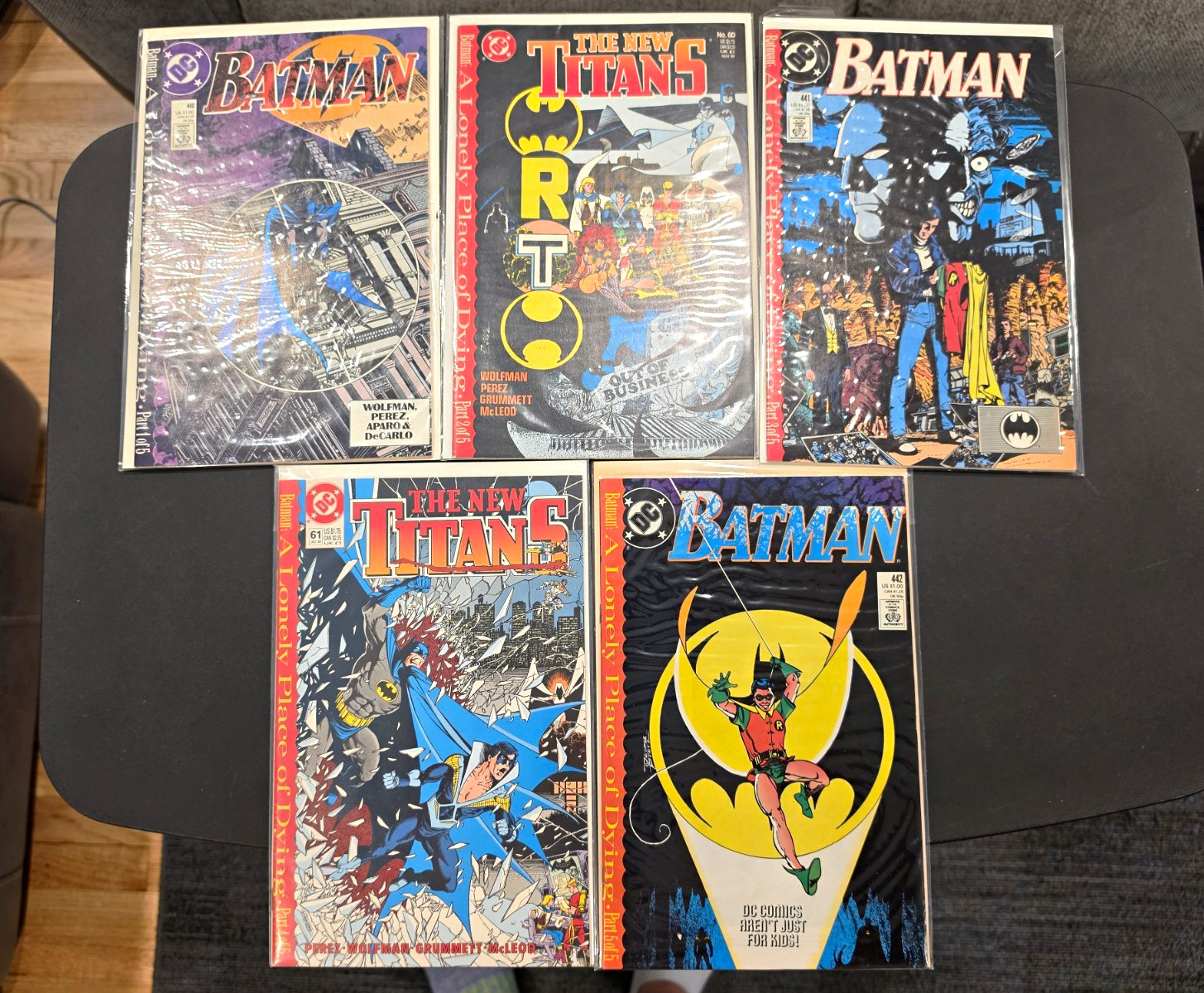 Batman A Lonely Place of Dying COMPLETE SET #440-442 New Titans #60-61 Tim Drake