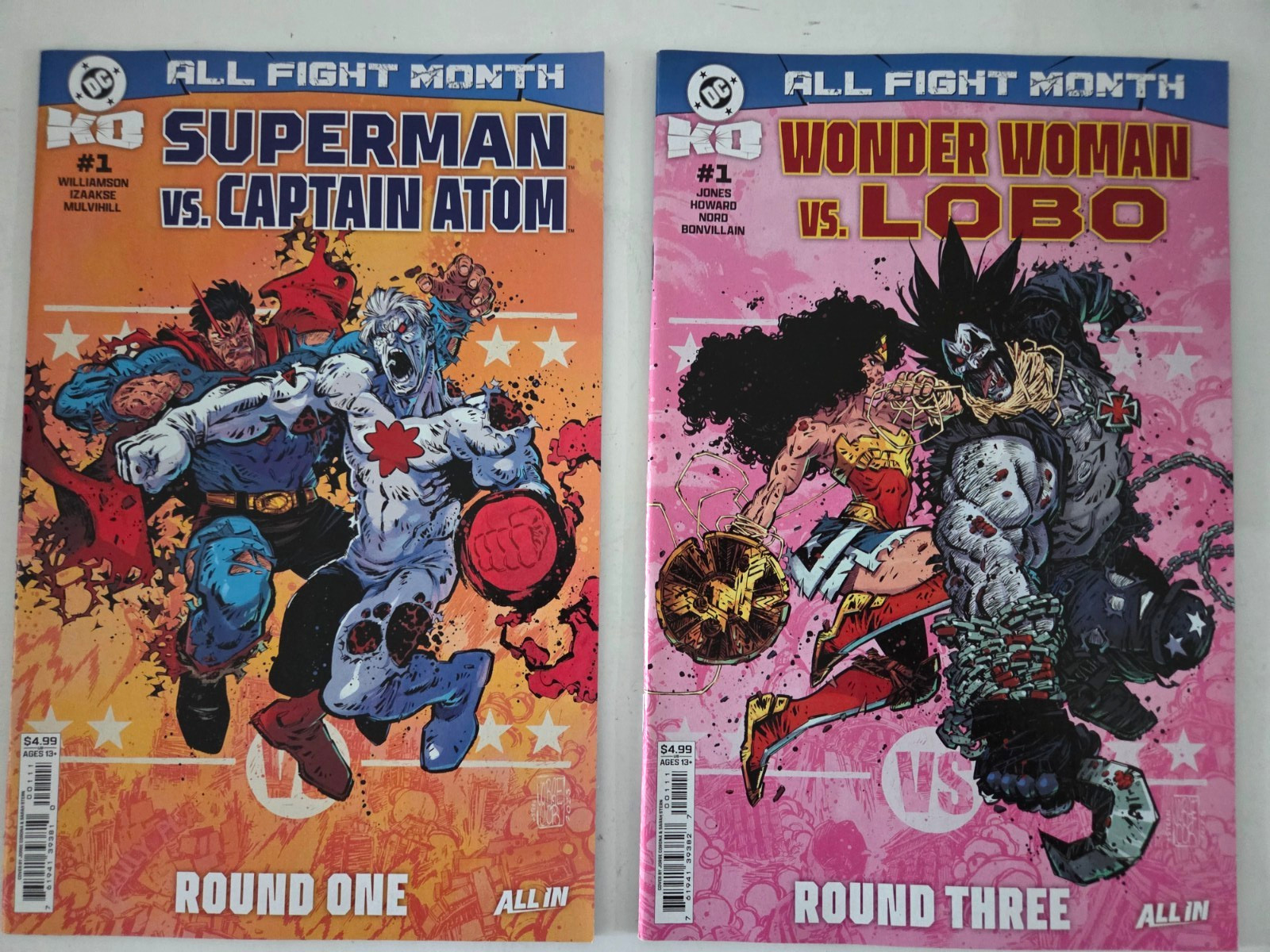 DC KO SET OF 4 ALL FIGHT MONTH ISSUES (2025) DC COMICS HARLEY QUINN LOBO JOKER