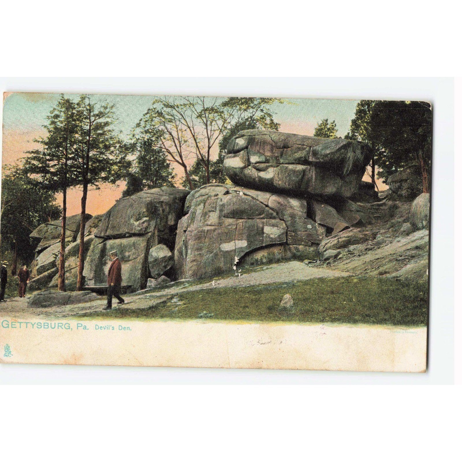 Vintage 1907 Gettysburg PA Devils Den Postcard Raphael Tuck & Sons Series 2397