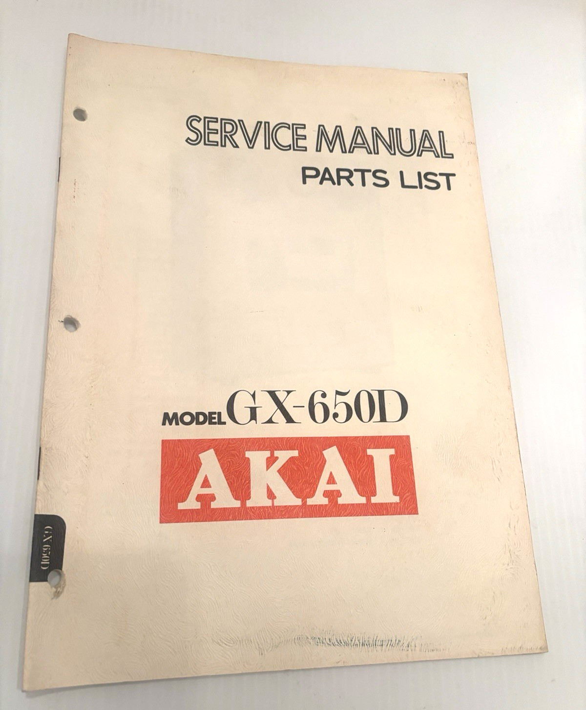 Akai Model GX-650D Service Manual  W/ Parts List  ORIGINAL 