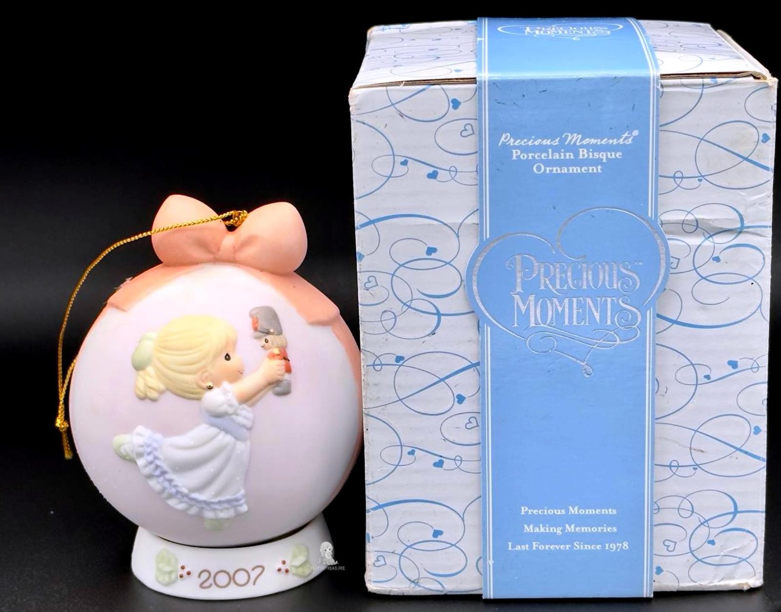 Precious Moments 2007 Porcelain Bisque Christmas Ornament - Dancing for Joy