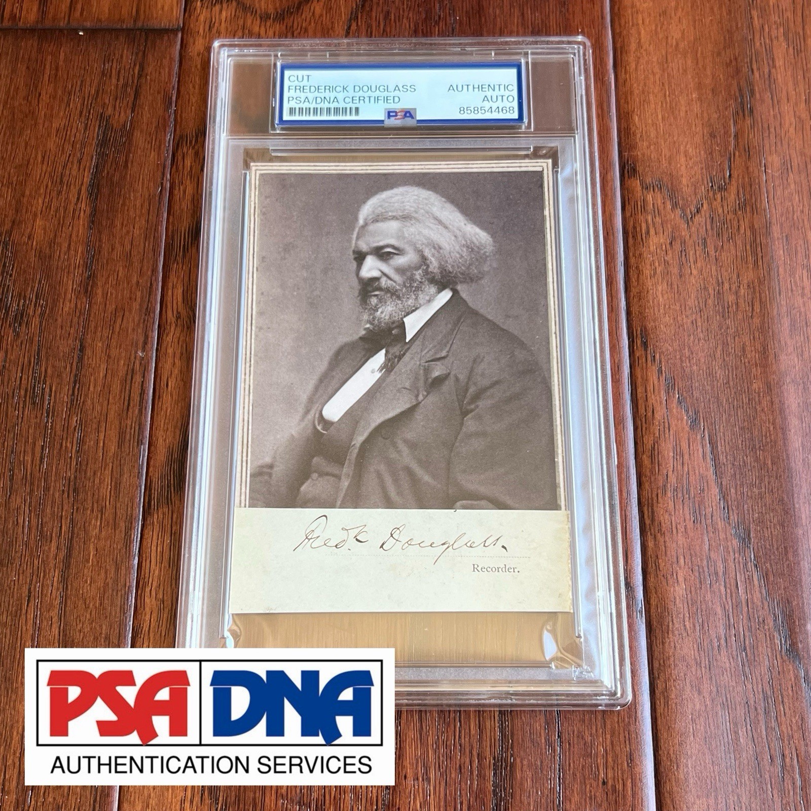 FREDERICK DOUGLASS Autograph Cut Signature CUSTOM CARD Photo CDV Signed * PSA