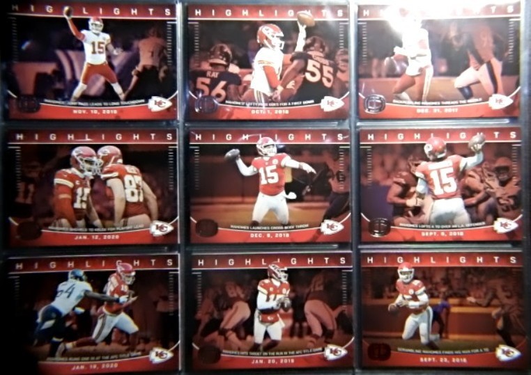 2025 Panini Icon Collection Mahomes 25 Cards Complete plus 2 Cards