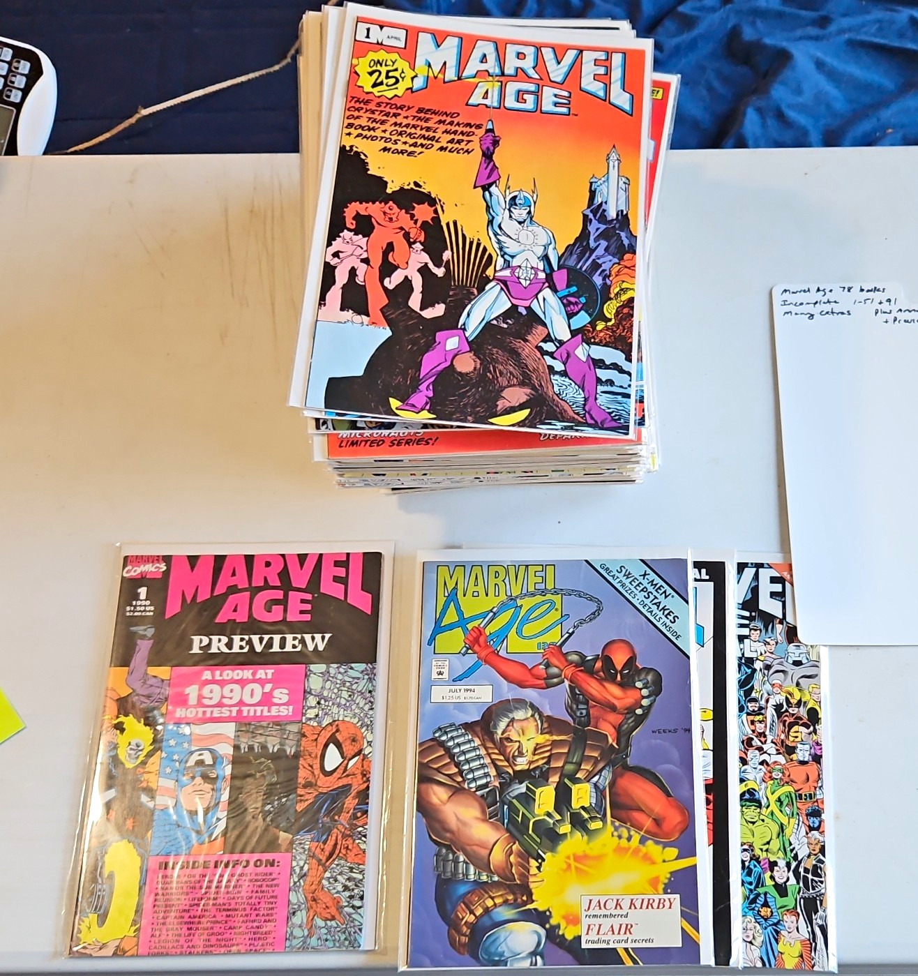 Marvel Comics Marvel Age Incomplete 78 Books Total VG To VF Condition Marvel Comics Marvel Age Incomplete 78 Books Total VG To VF Condition