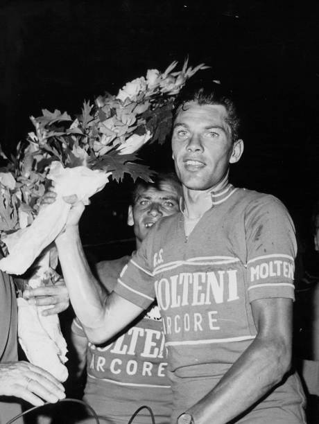 Stage winner Rolf Graf Switzerland 1950s Historic Old Photo
