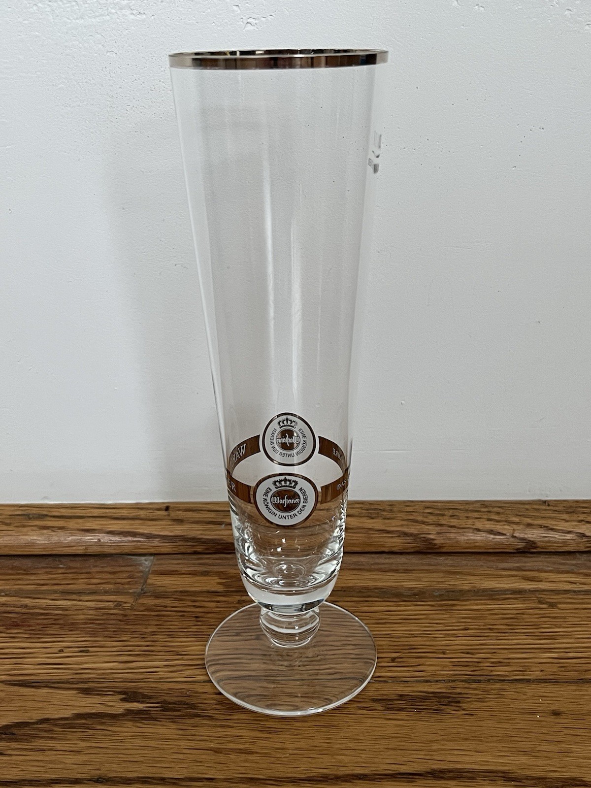 Warsteiner Pilsner Gold Rimmed Glass, 0.3L