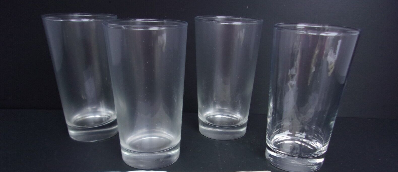 Set of 4 Libbey Glasses Heavy Base Hi-Ball Glass, 8 oz. 4 3/4
