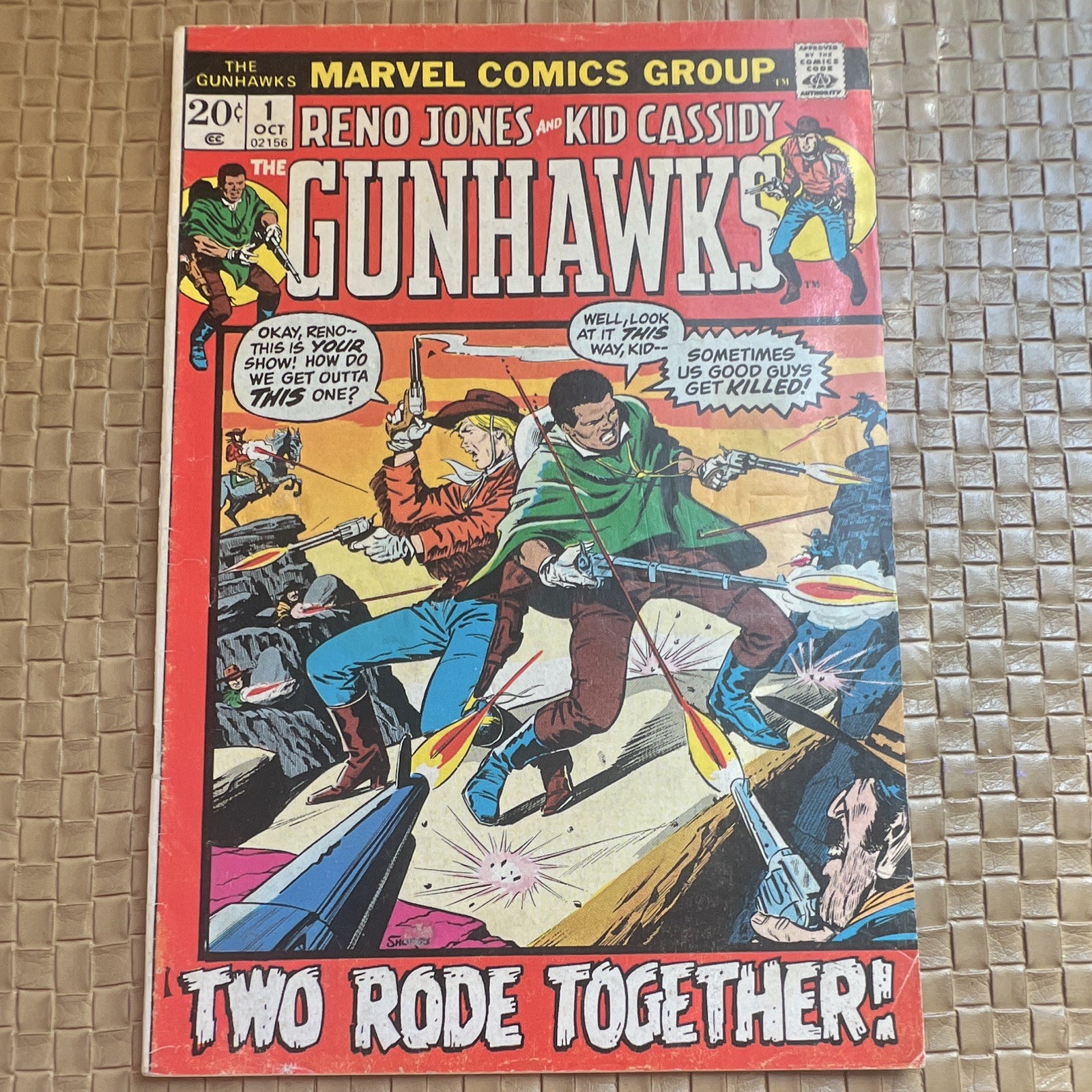 The Gunhawks Comics Book #1 & 2 Reno Jones and Kid Cassidy Marvel 1972