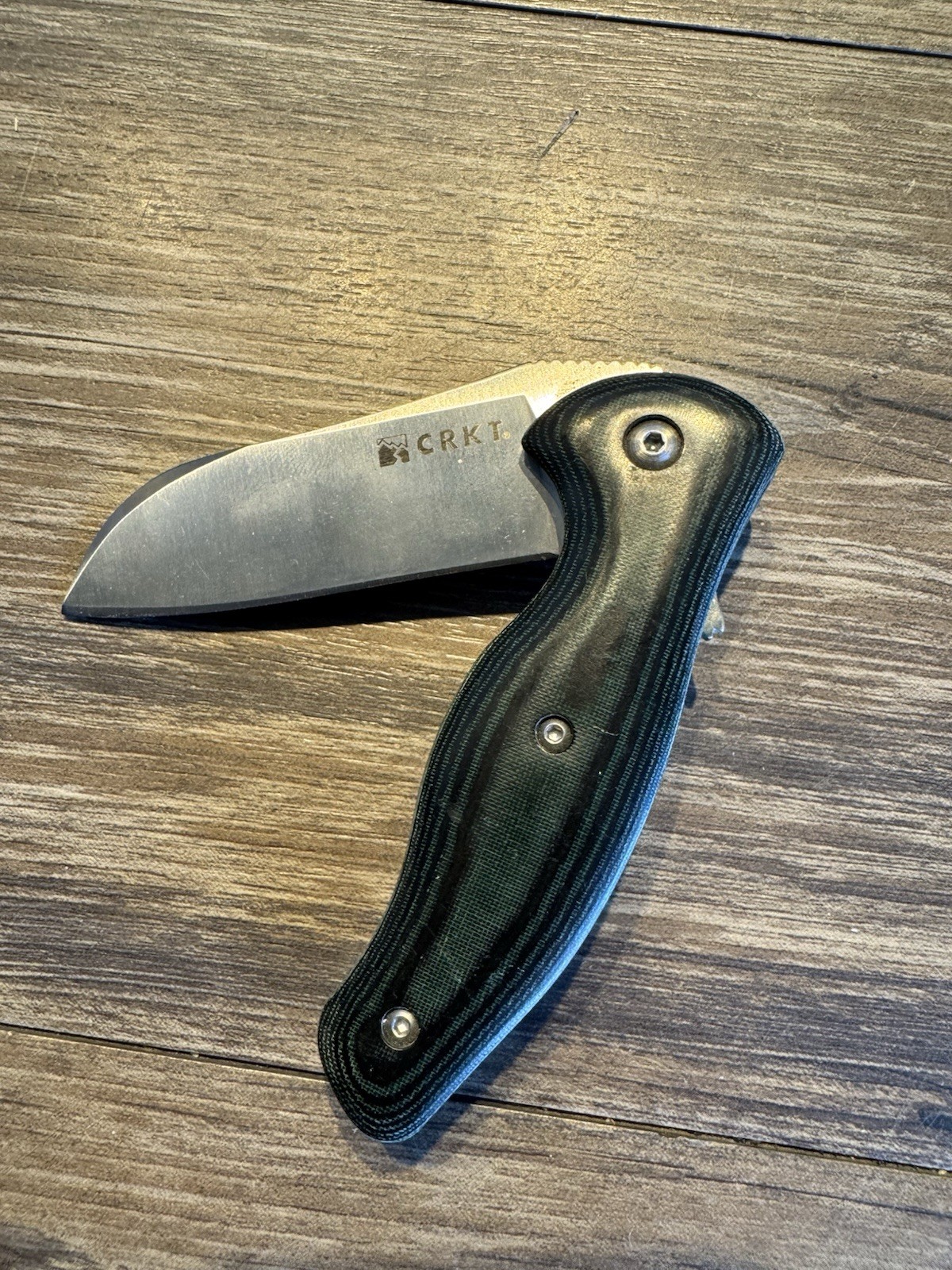 CRKT McGinnis Tuition 1160 Veff Blade Micarta Grips Retired EXCELLENT