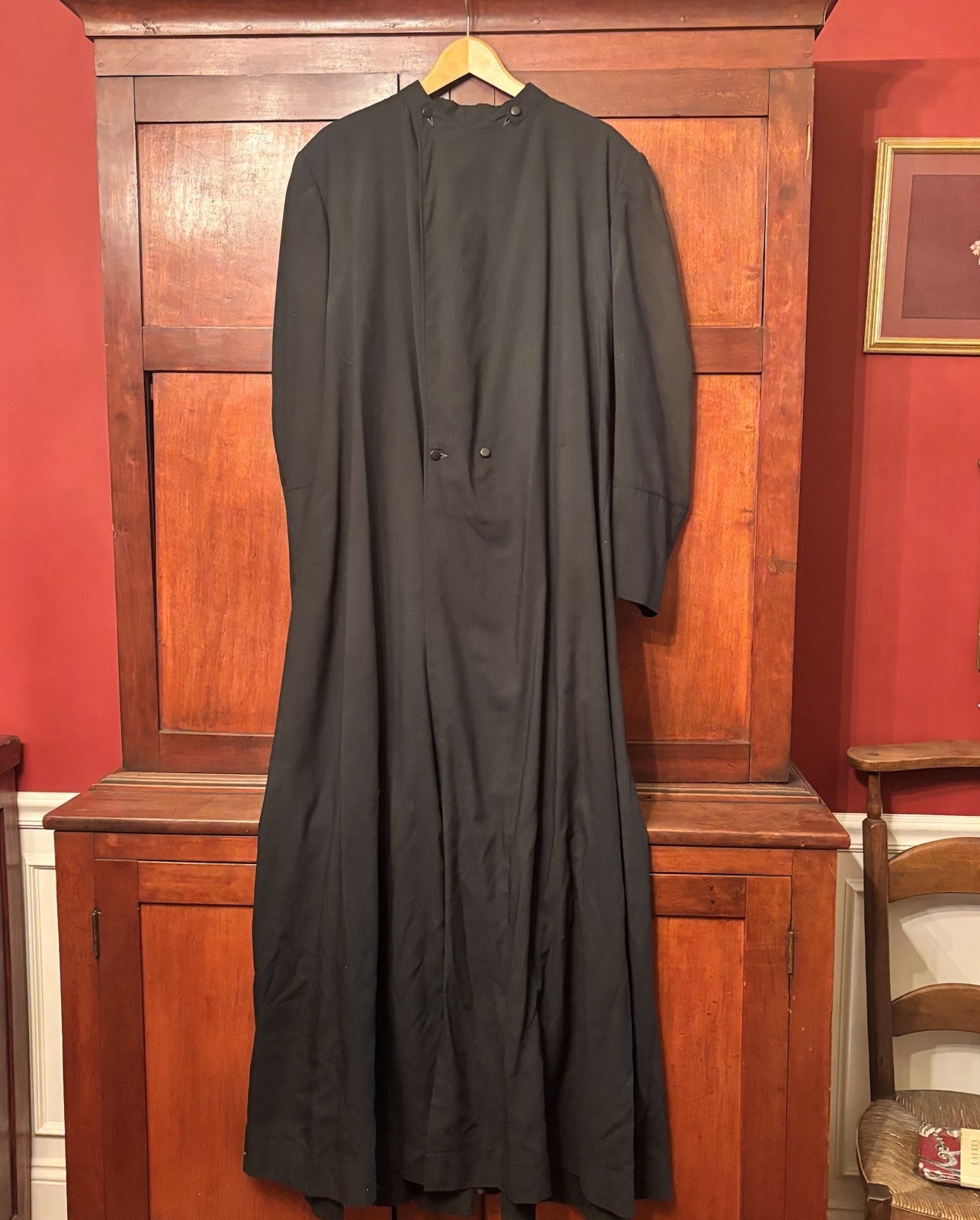 Vintage J Theodore Cuthbertson Anglican Clergy Black Cassock Liturgical Vestment