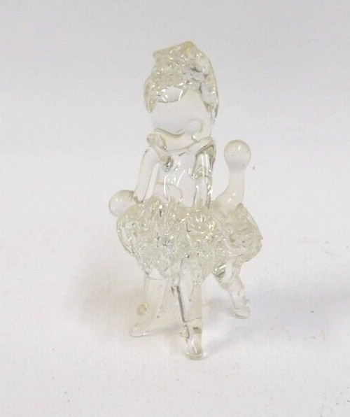 Crystal Blown Glass French Poodle Dog Figurine Crystal Blown Glass French Poodle Dog Figurine