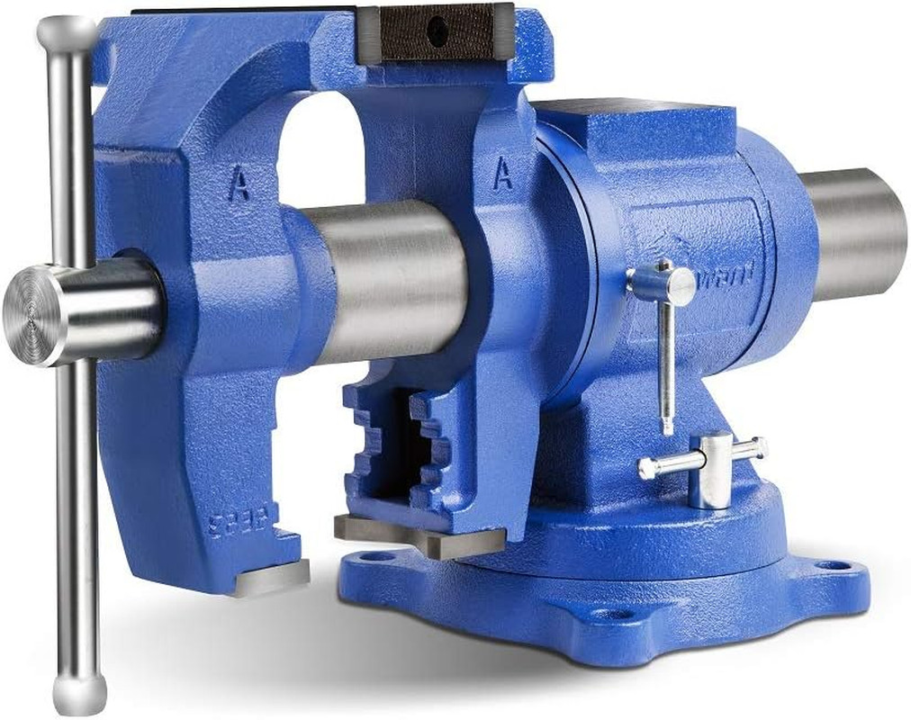 DT08125A 5 Inch Heavy Duty Bench Vise with 360°Swivel Base and Head | 5,500LBS C