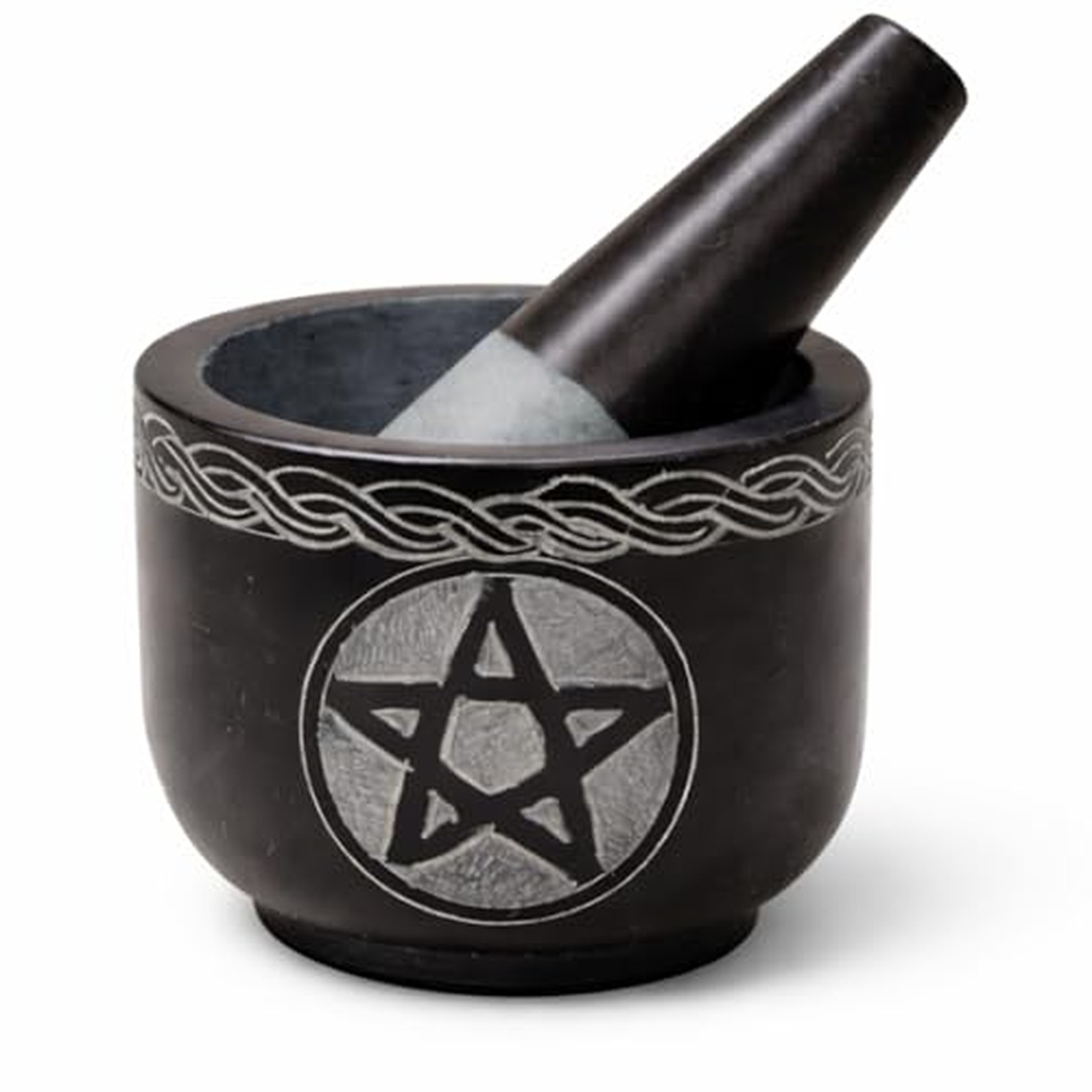 Mortar and Pestle Set, Black KC-MORTAR-PESTLE-STAR-BLACK-001 Mortar and Pestle Set, Black KC-MORTAR-PESTLE-STAR-BLACK-001