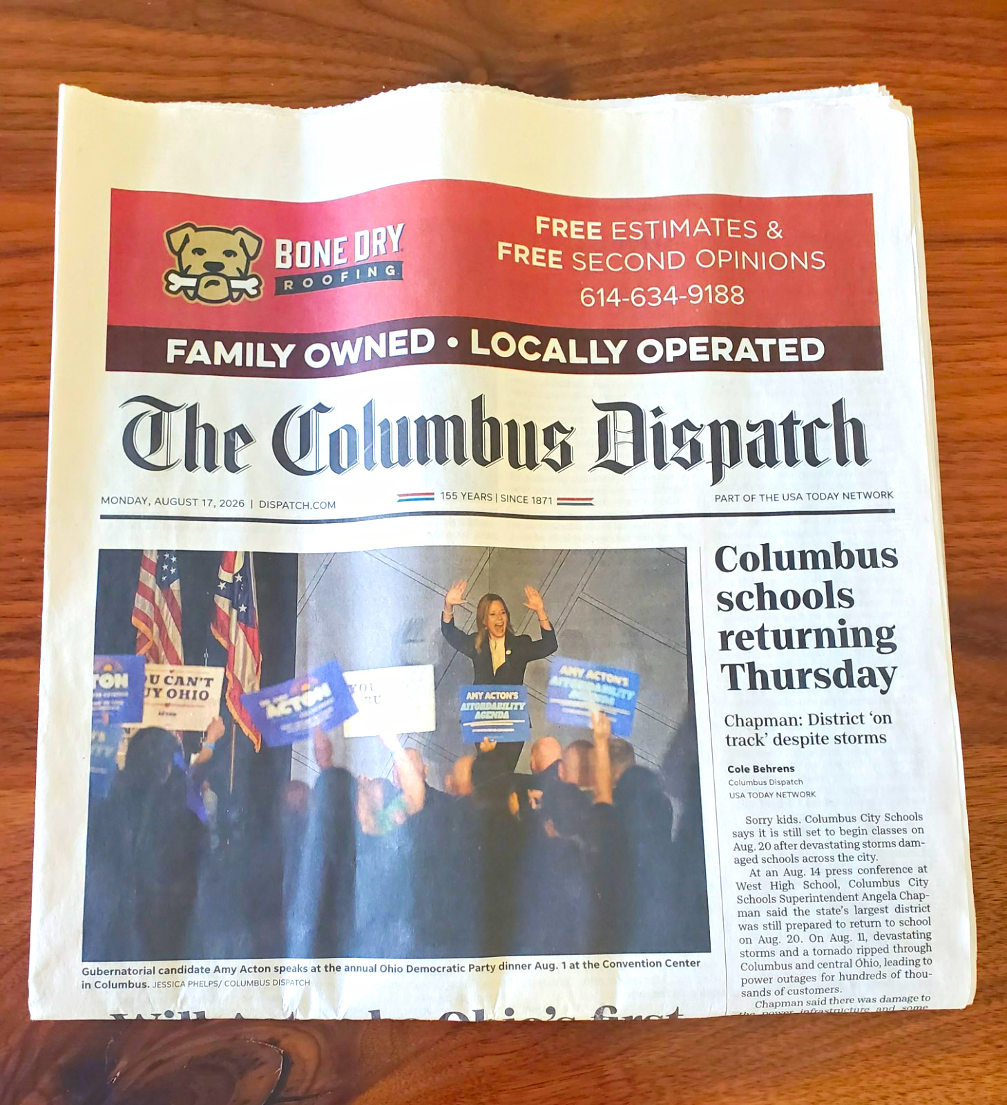The Columbus Dispatch August 17 2026 Ohio State Football Training Camp