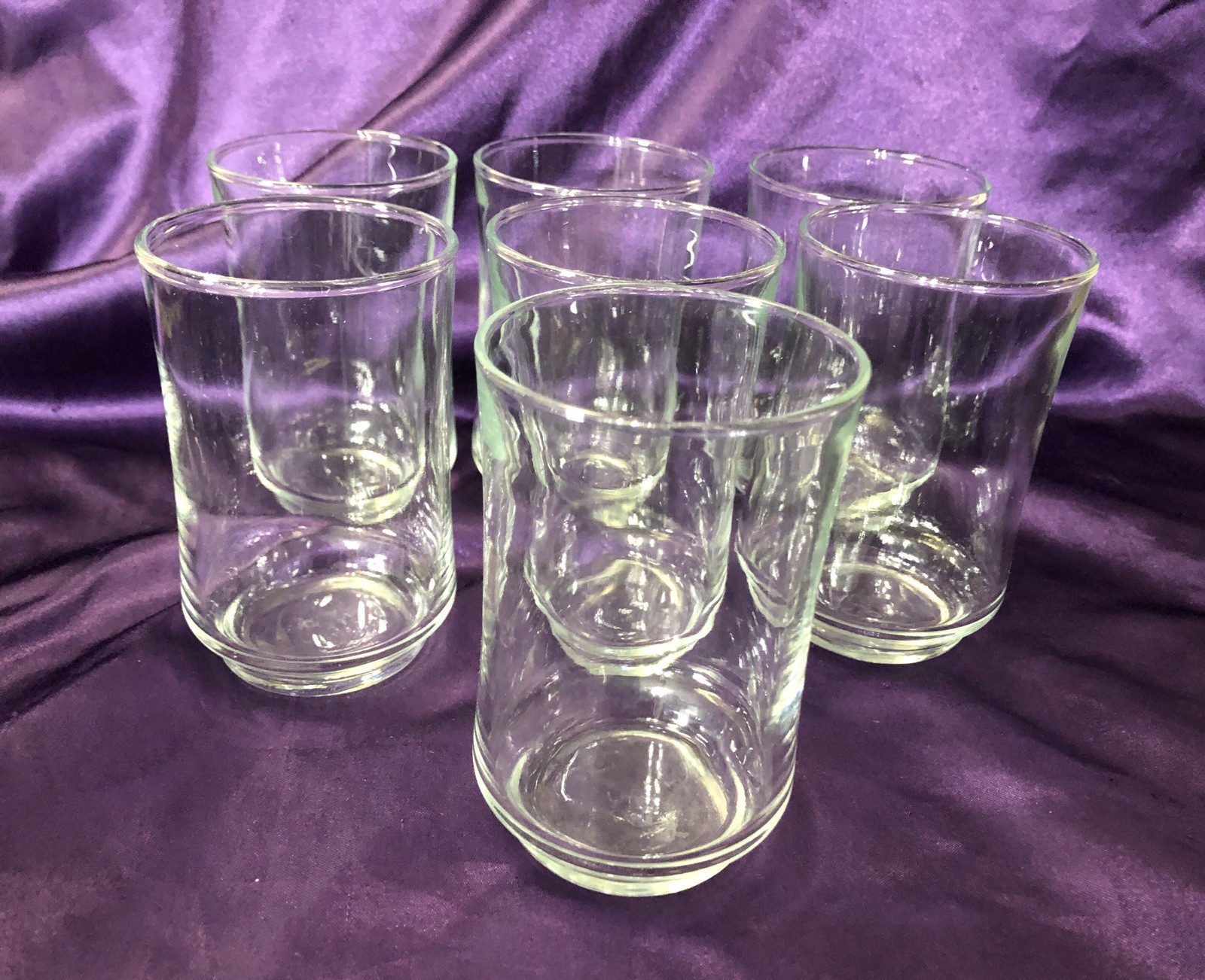 Set Of 7 Vintage Libbey Clear Glass Drinking Tumblers•Juice Glasses 5 Oz