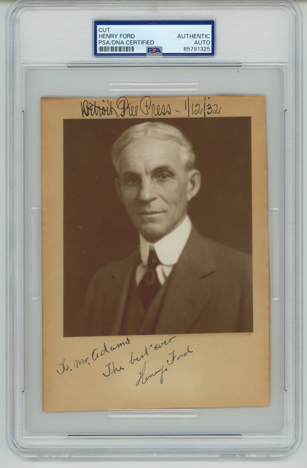 Henry Ford ~ Signed Autographed \