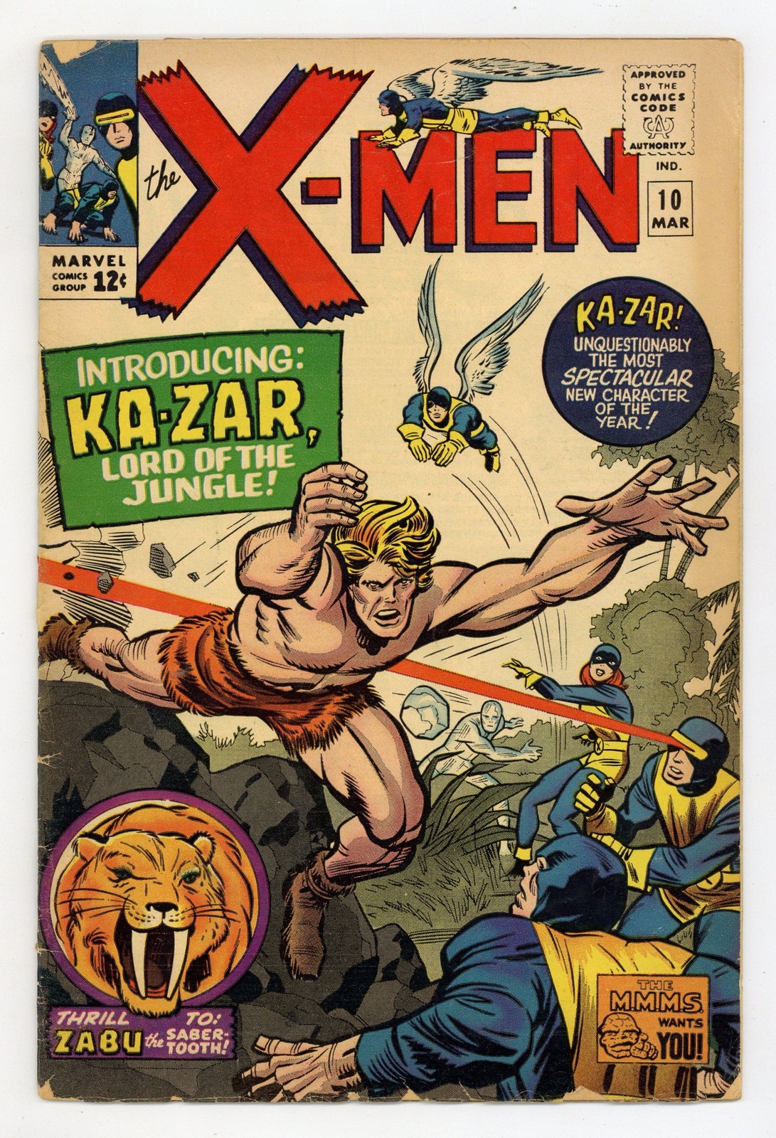 Uncanny X-Men #10 GD- 1.8 1965 1st SA Ka-Zar