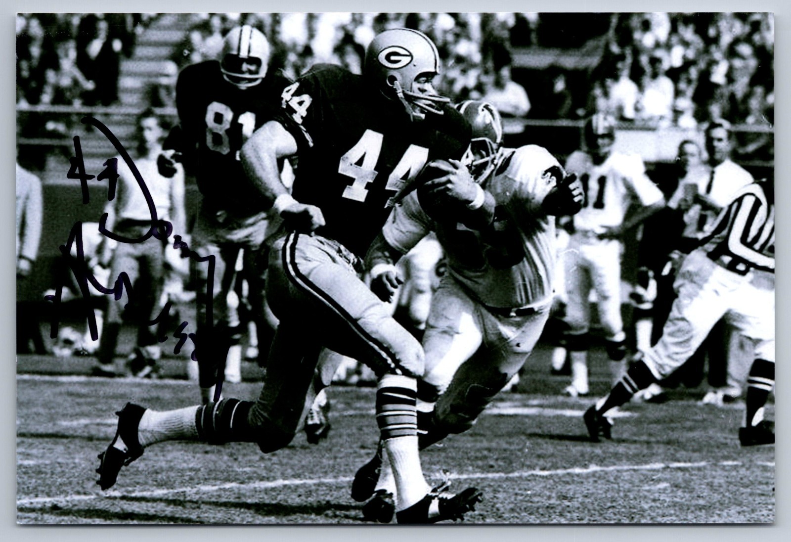 Donny Anderson Hand Signed 4 x 6 Autograph Photo - Football