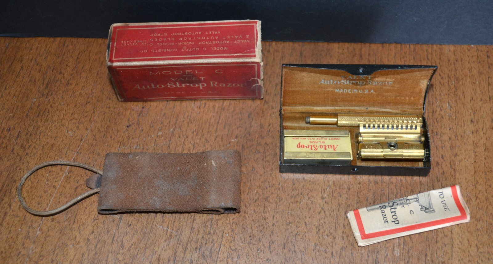 VTG 1912 MODEL C VALET AUTOSTROP Safety Razor USA Gold W/ Case and ORIG. BOX VTG 1912 MODEL C VALET AUTOSTROP Safety Razor USA Gold W/ Case and ORIG. BOX