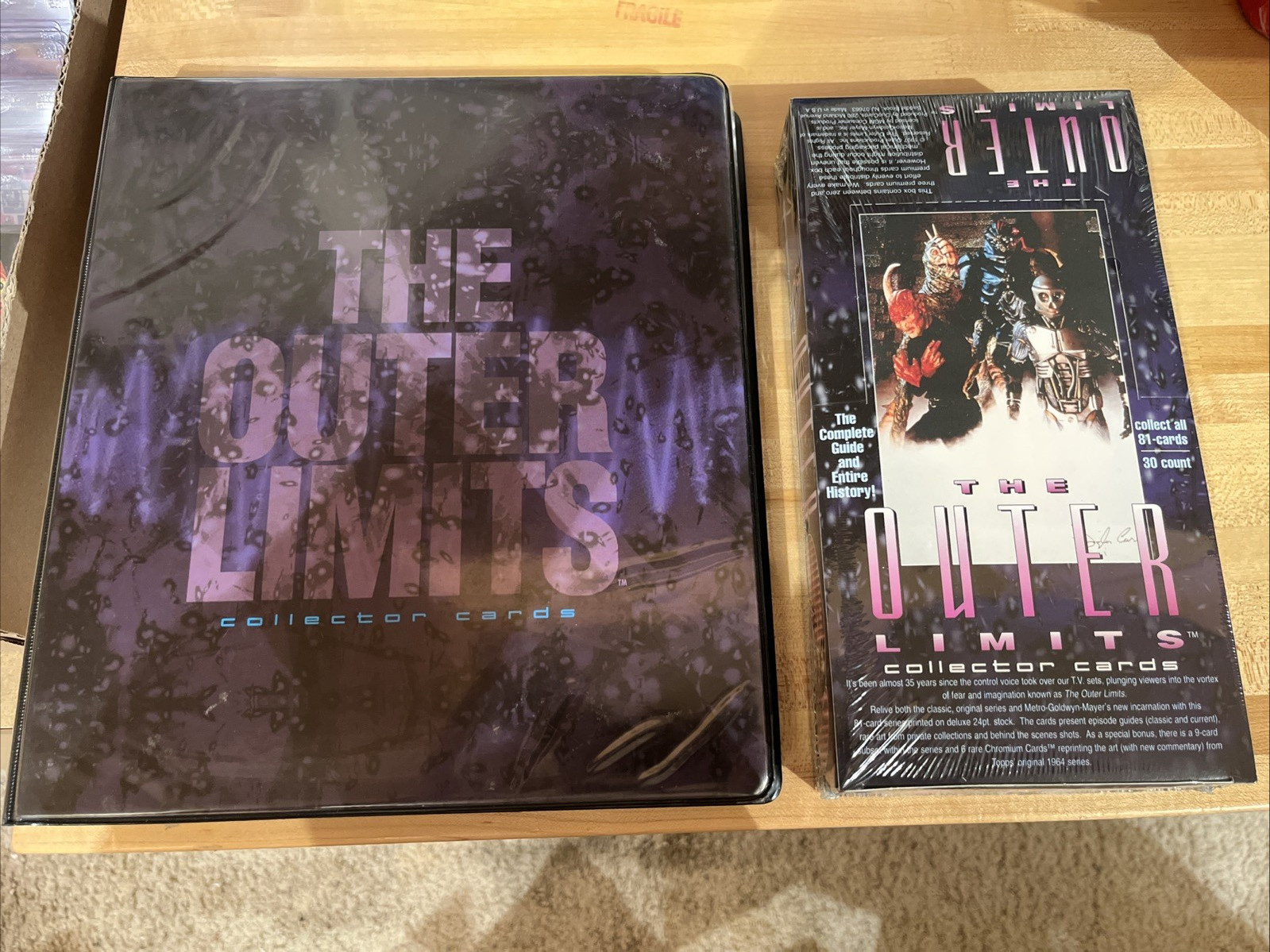 1997 DuoCards The Outer Limits Master Set & One Sealed The Outer Limits Wax Box